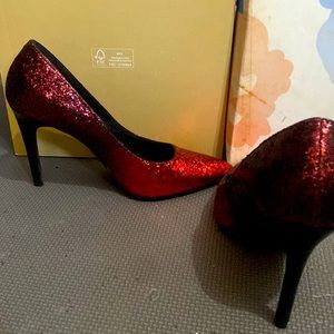 Sparkly Red 3.75 in heels